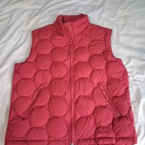 Cabelas Womens Quilted Goose Down Puffer Vest Sz XL Red Softshell Gorpcore Warm